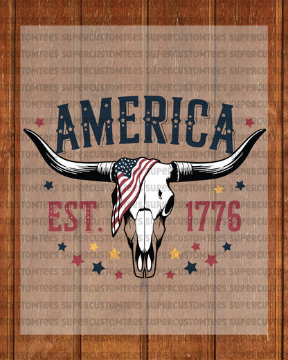 Western America Est 1776 DTF Transfer