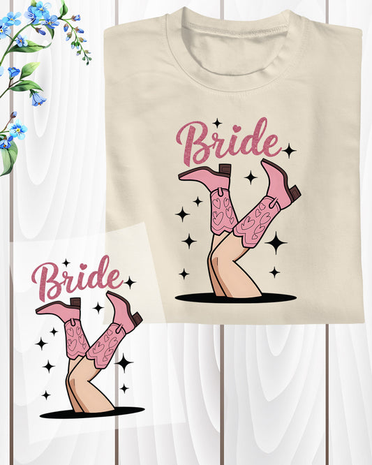 Western Bride Heat Transfer for Shirts