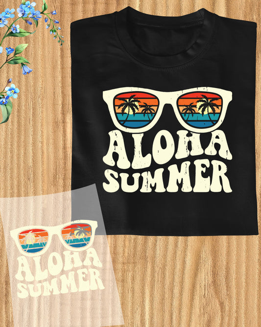 Aloha Summer retro Surfing DTF Transfer Film