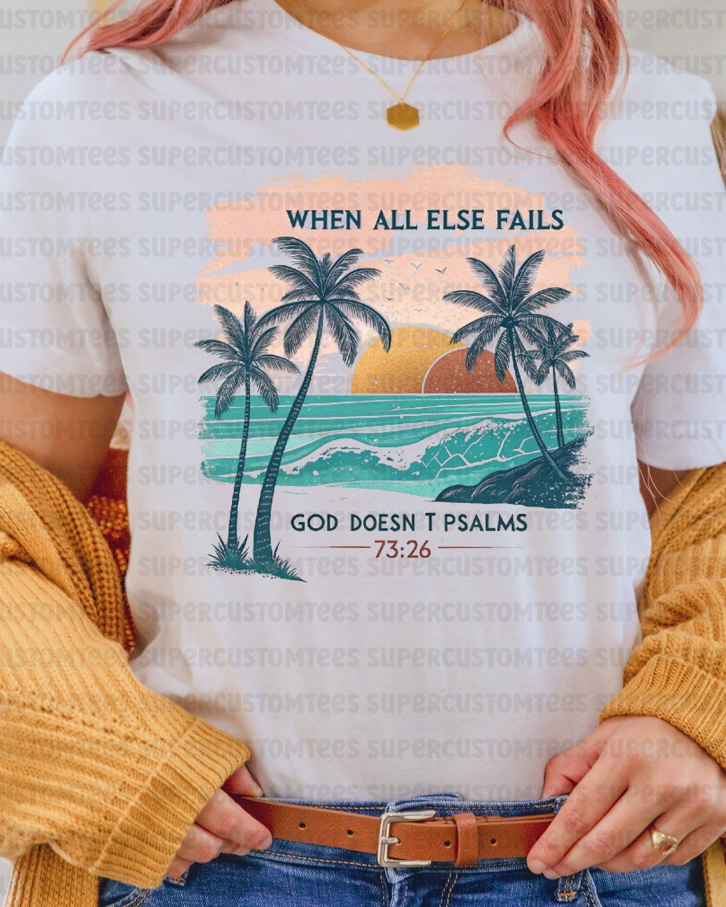 When All Else Falls God Doesn`t Christian DTF Transfer Ready To Press