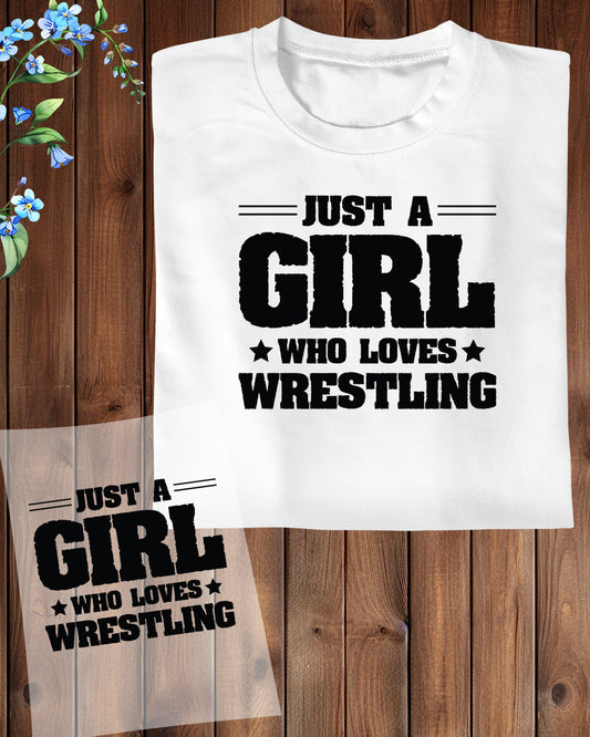 Girl Who Loves Wrestling DTF Transfer Film