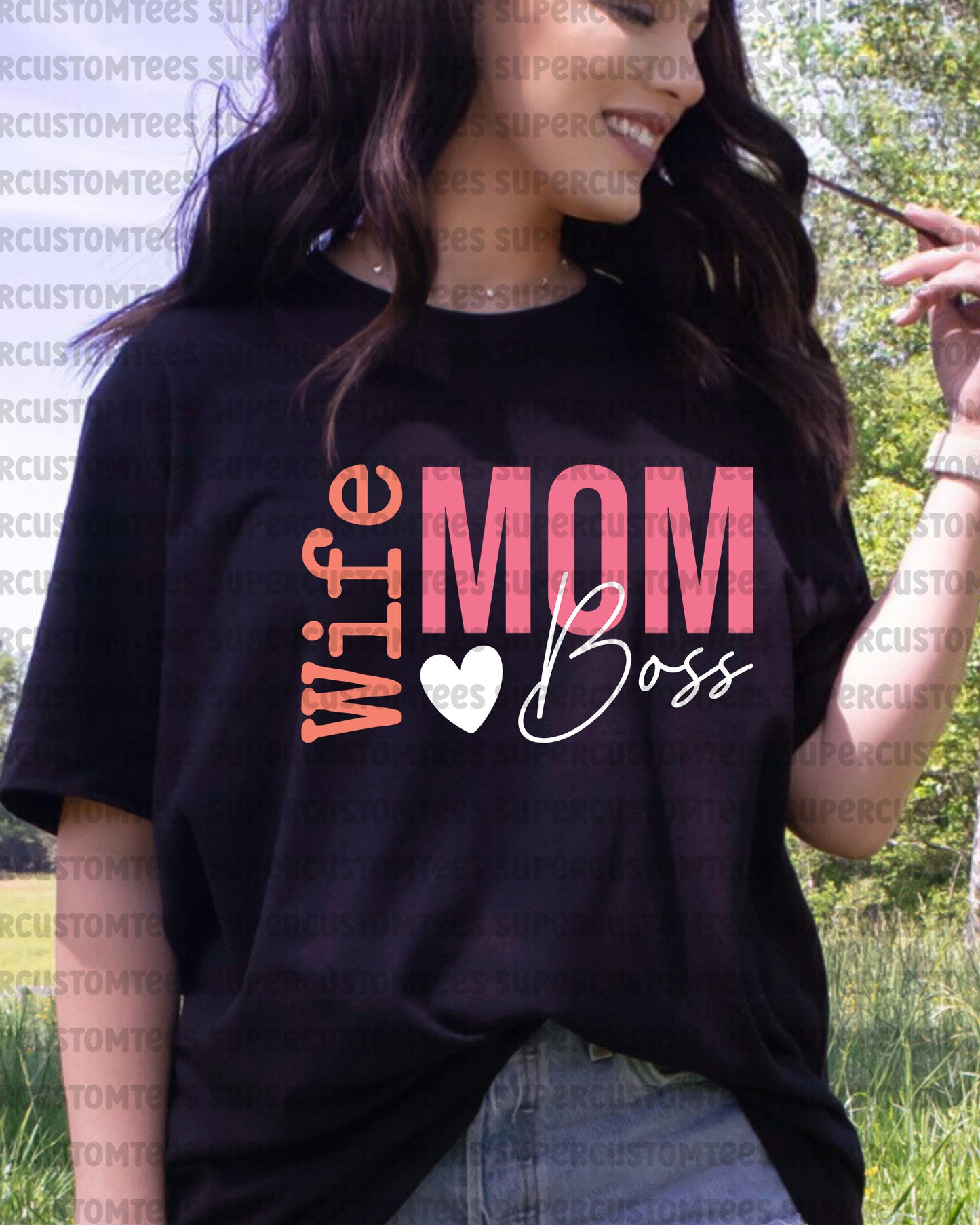 Wife Mom Boss Mother’s Day DTF Transfer