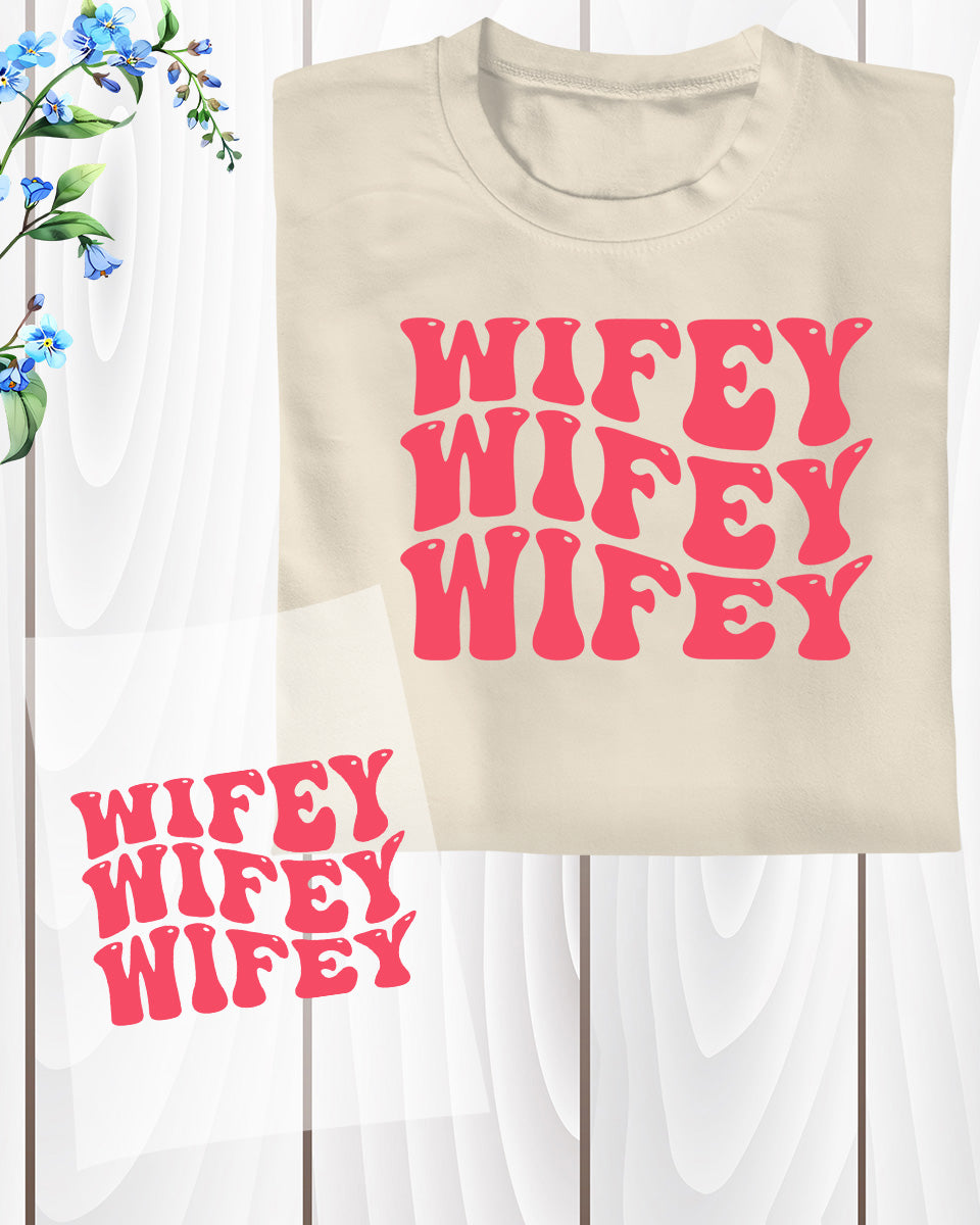 Wifey Colorful Gift DTF Transfer Film