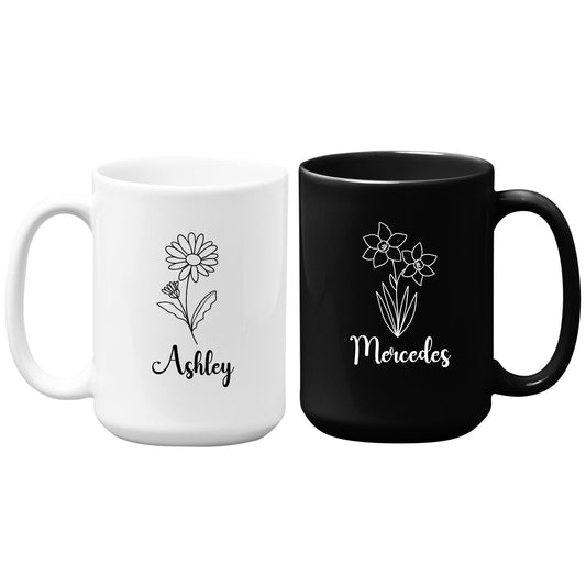 Wildflower Custom Name Tumbler Mug