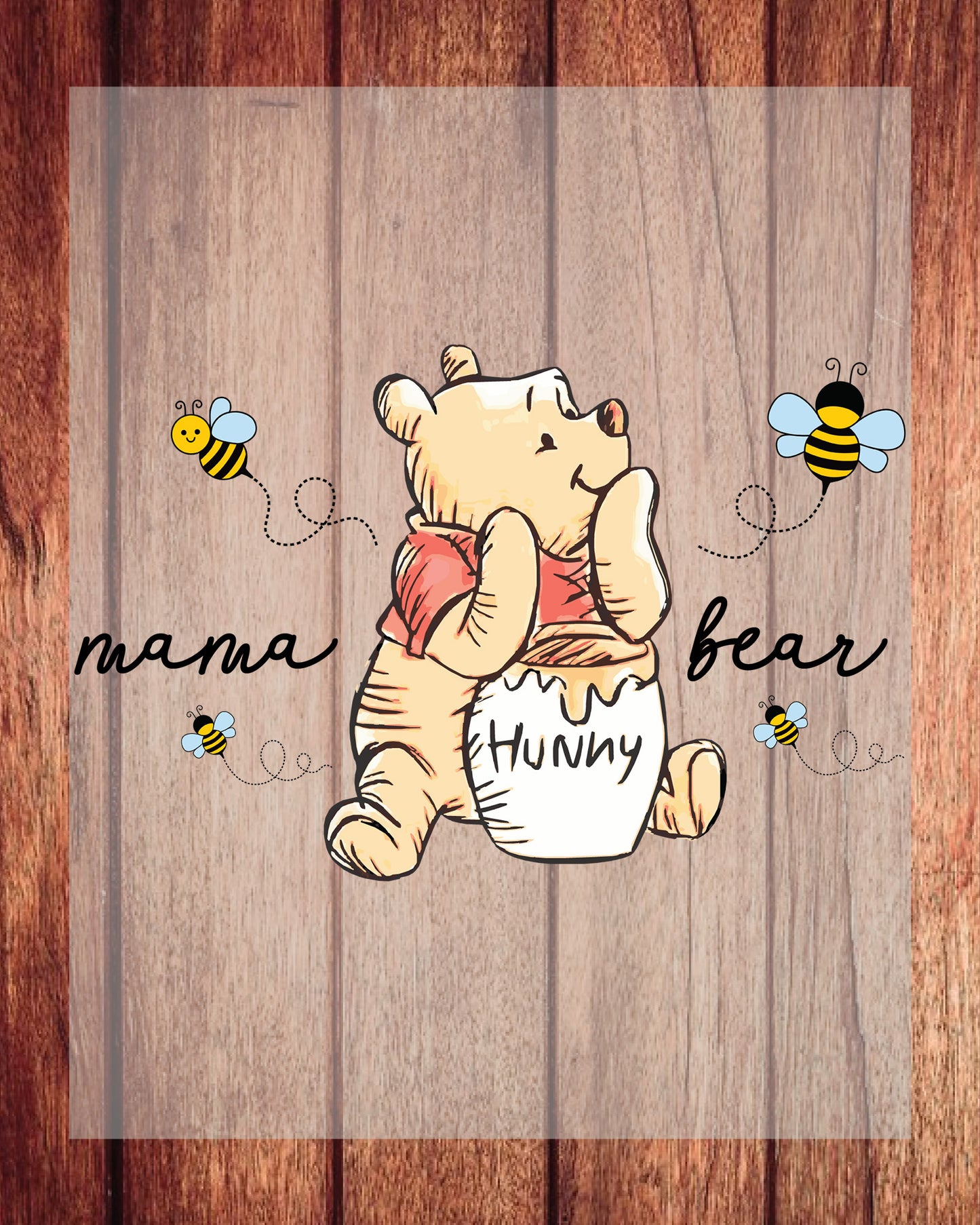 Winnie the Pooh Mama Bear DTF Transfer