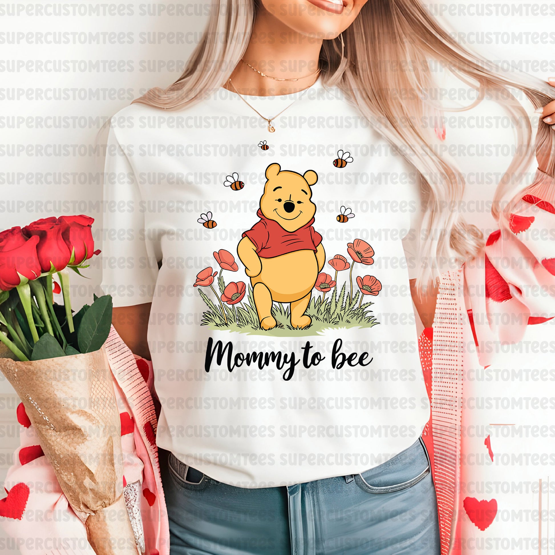 Winnie The Pooh Mommy to Bee DTF Transfer