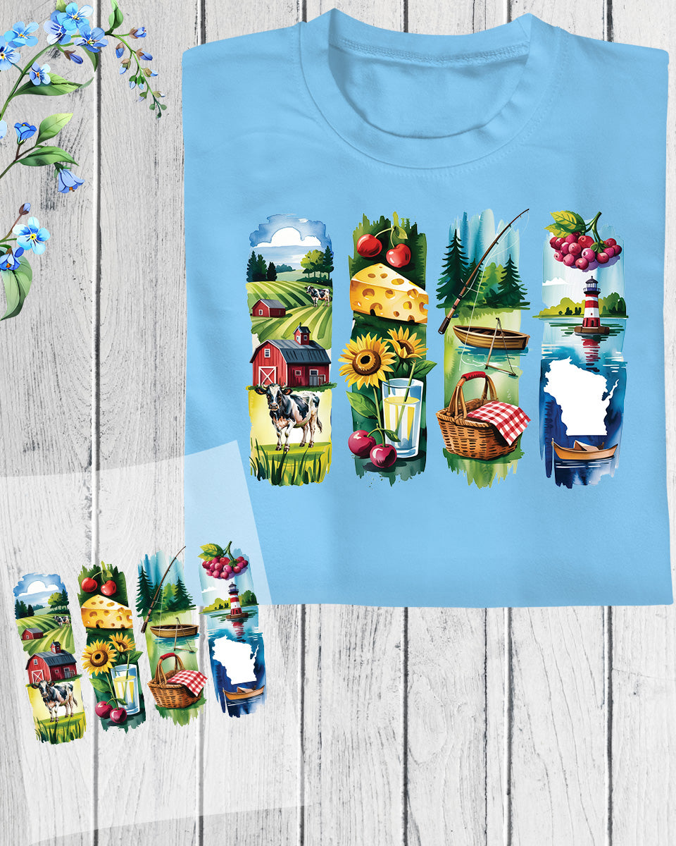 Wisconsin DTF Heat Transfer Ready to Press