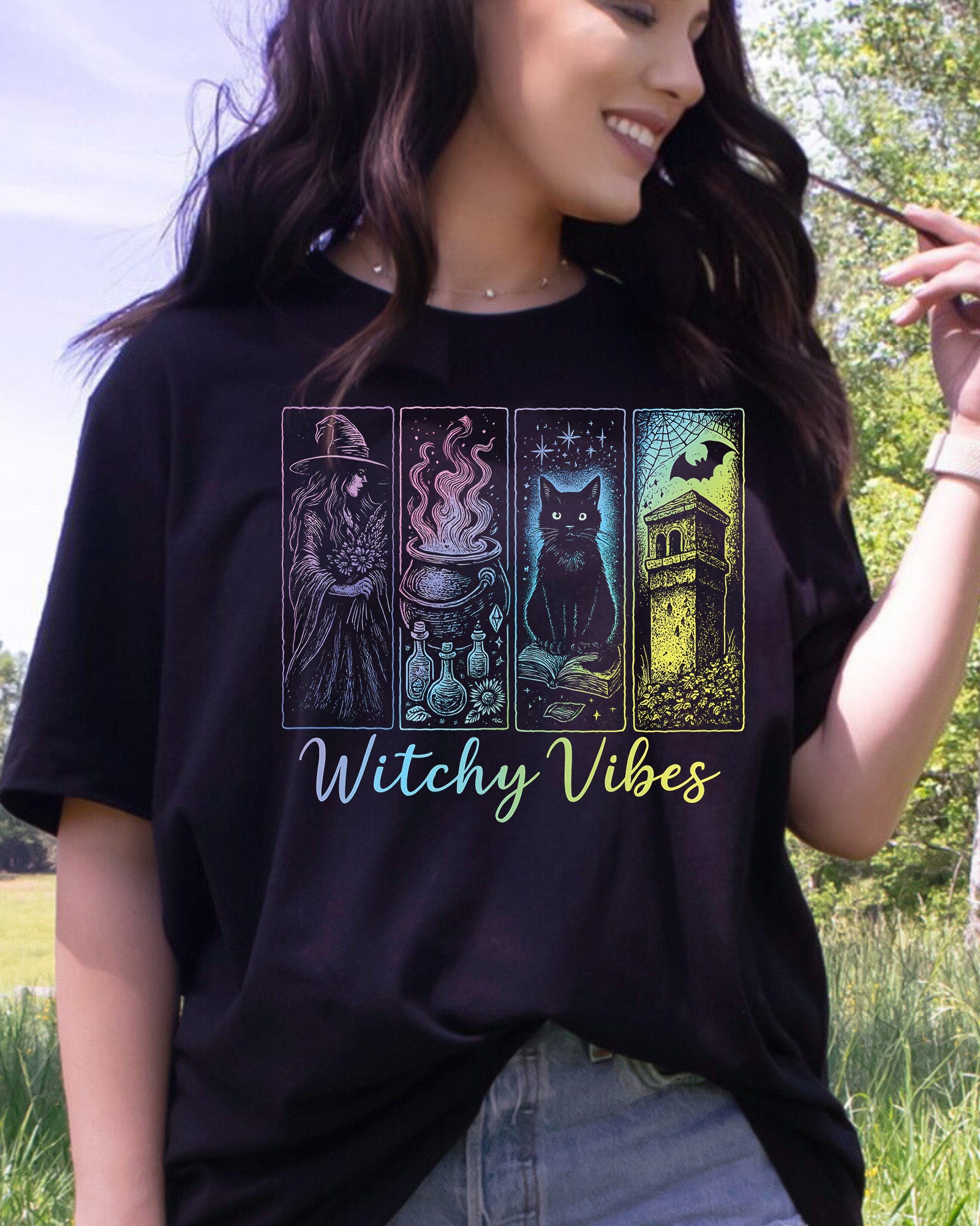 Witchy Vibes Halloween Spooky Season DTF Transfer