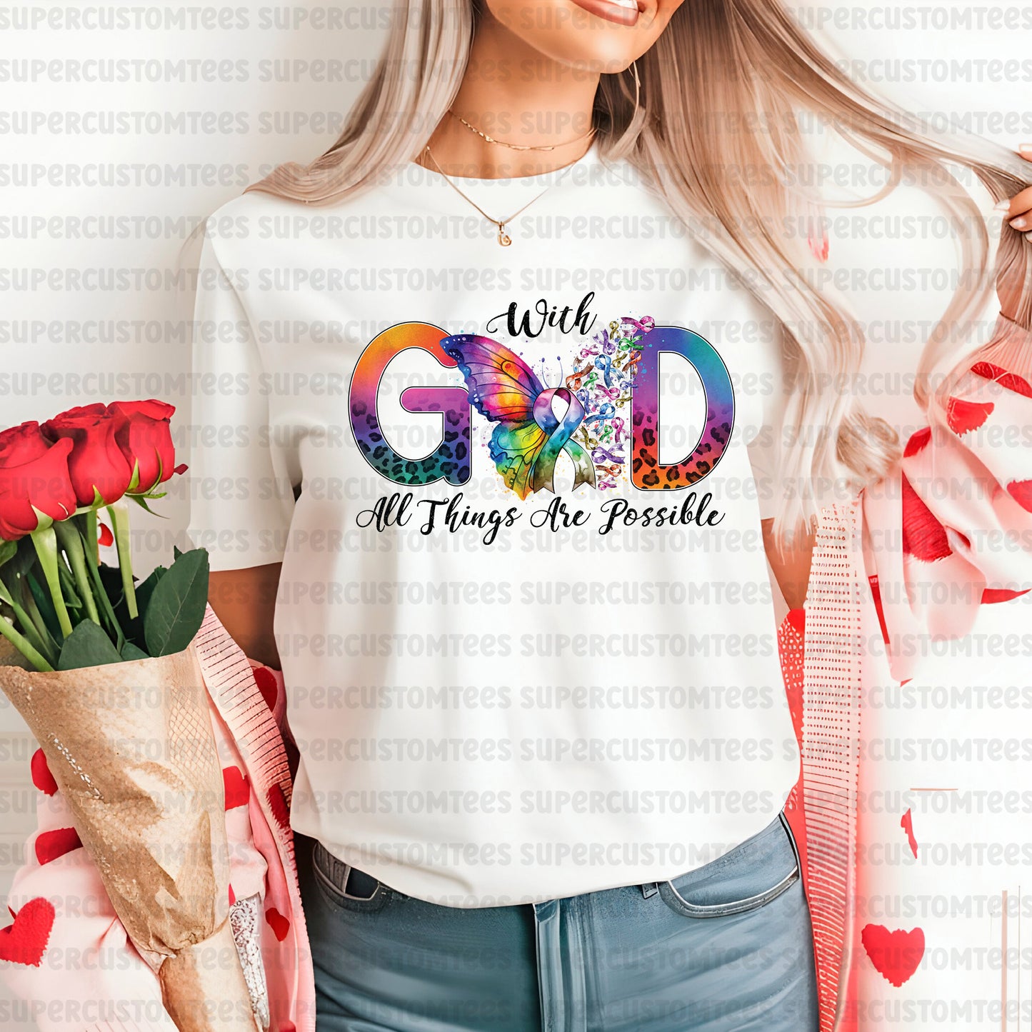 With God All Things Are Possible DTF Transfer