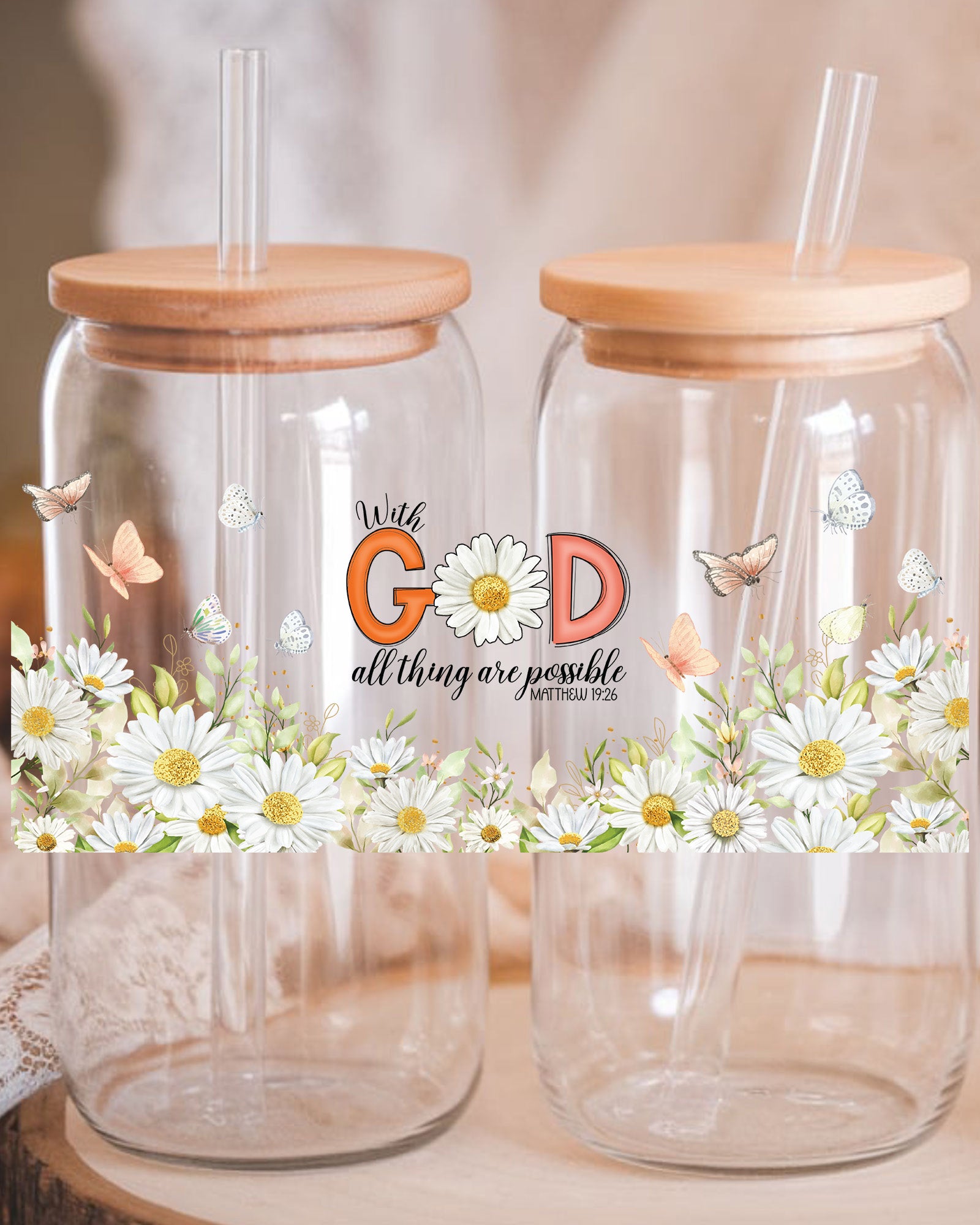 With God All Things are Possible UV DTF wrap