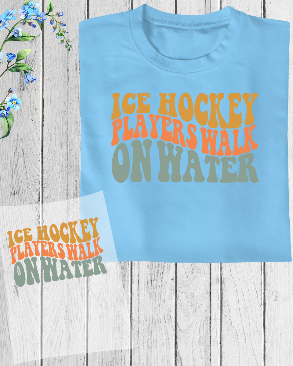 Ice Hockey Players Walk on Water DTF Transfer Film