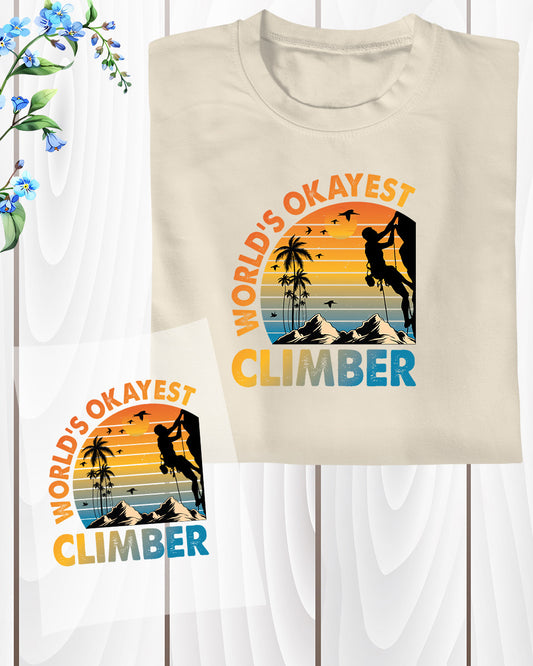 
World's Okayest Climber Gift DTF Transfer Sheets
