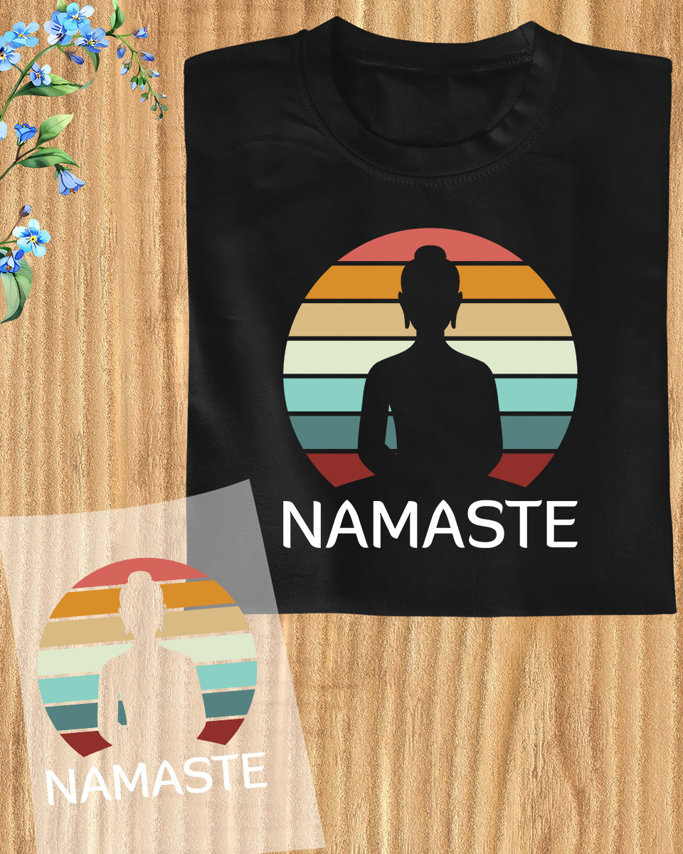 Vintage Namaste Yoga DTF Transfer Film