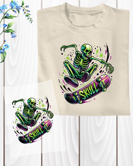 Skull Skateboarding DTF Transfer Sheets