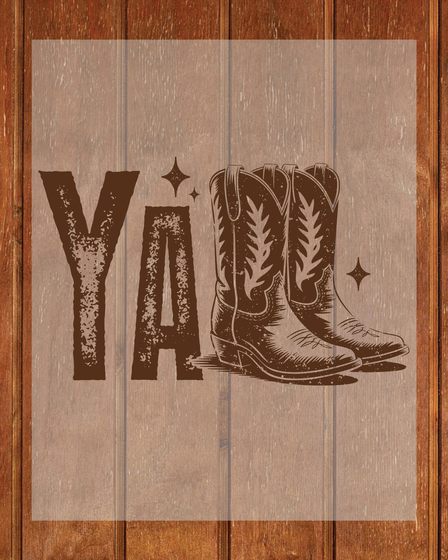 Y'all Cowboy Boots Western Design DTF Transfer