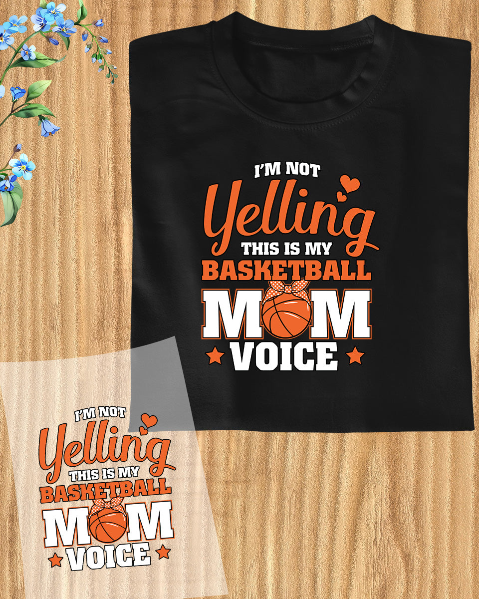 Basketball Mom voice DTF Transfer Film