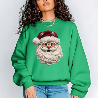 Yarn Santa Crochet Christmas DTF Transfer Ready to Press, Holiday Heat Press Design, Xmas Shirt Print, UV DTF Sticker, Crochet Christmas