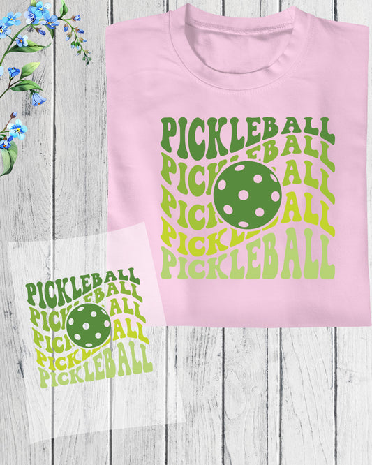 Groovy Pickleball Sports DTF Transfer Film