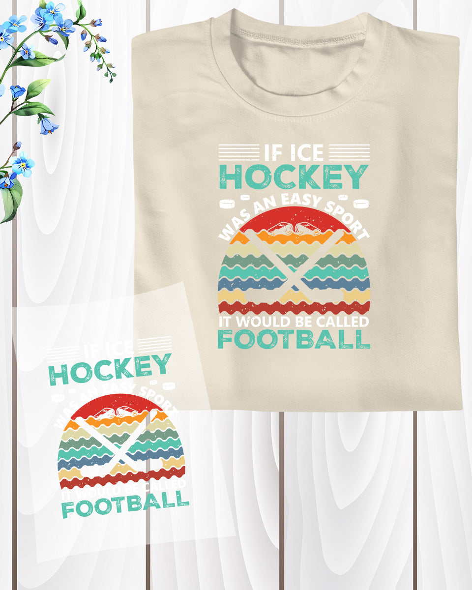 Ice Hockey and Football Vintage DTF Transfer Film