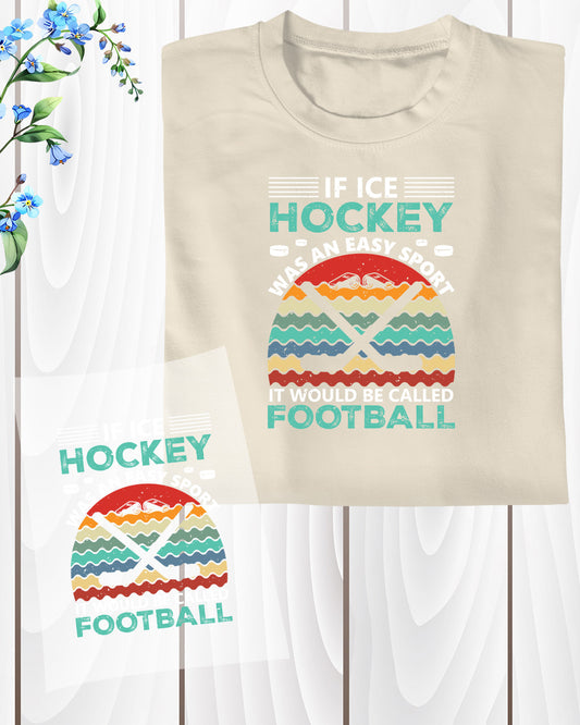 Ice Hockey and Football Vintage DTF Transfer Film