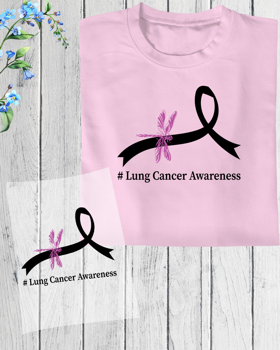 Lung Cancer Awareness DTF Transfer Film
