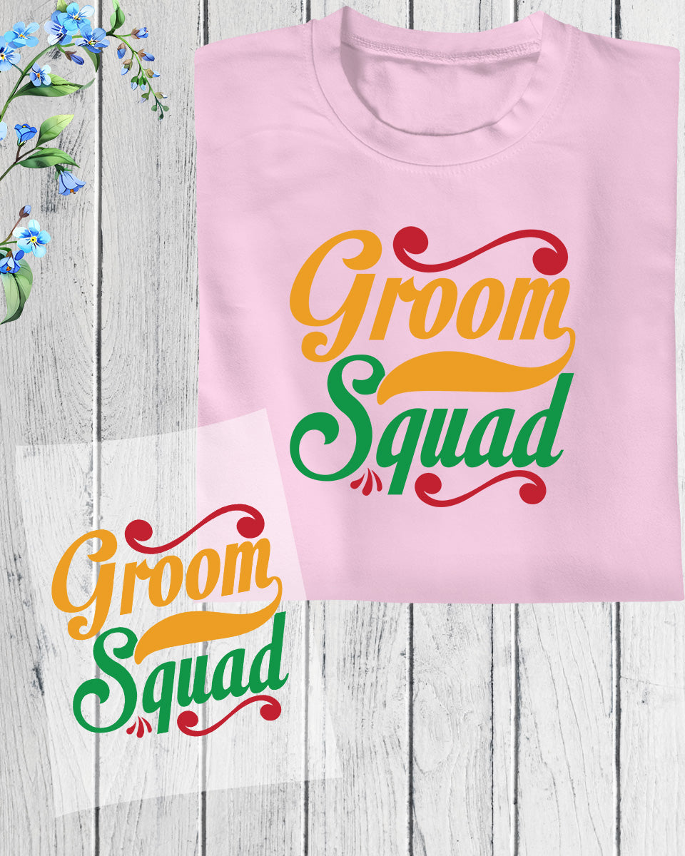 Groom Squad Wedding Gift DTF Transfer Film