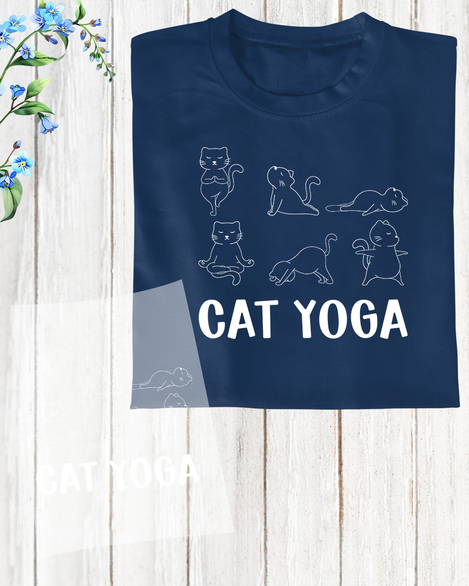 Cat Yoga DTF Transfer Film