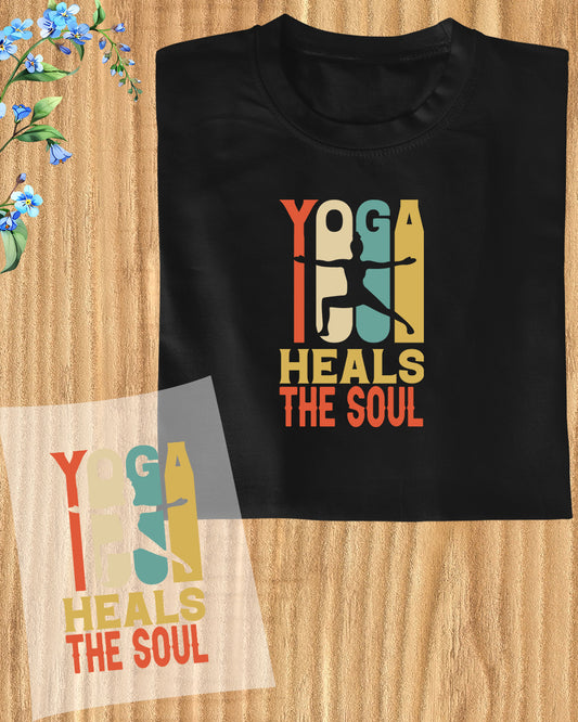 Yoga Heals The Soul DTF Transfer Film