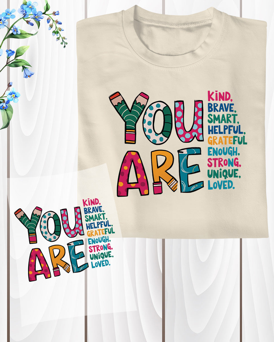 You Are Kind Back to School Teacher DTF Transfer