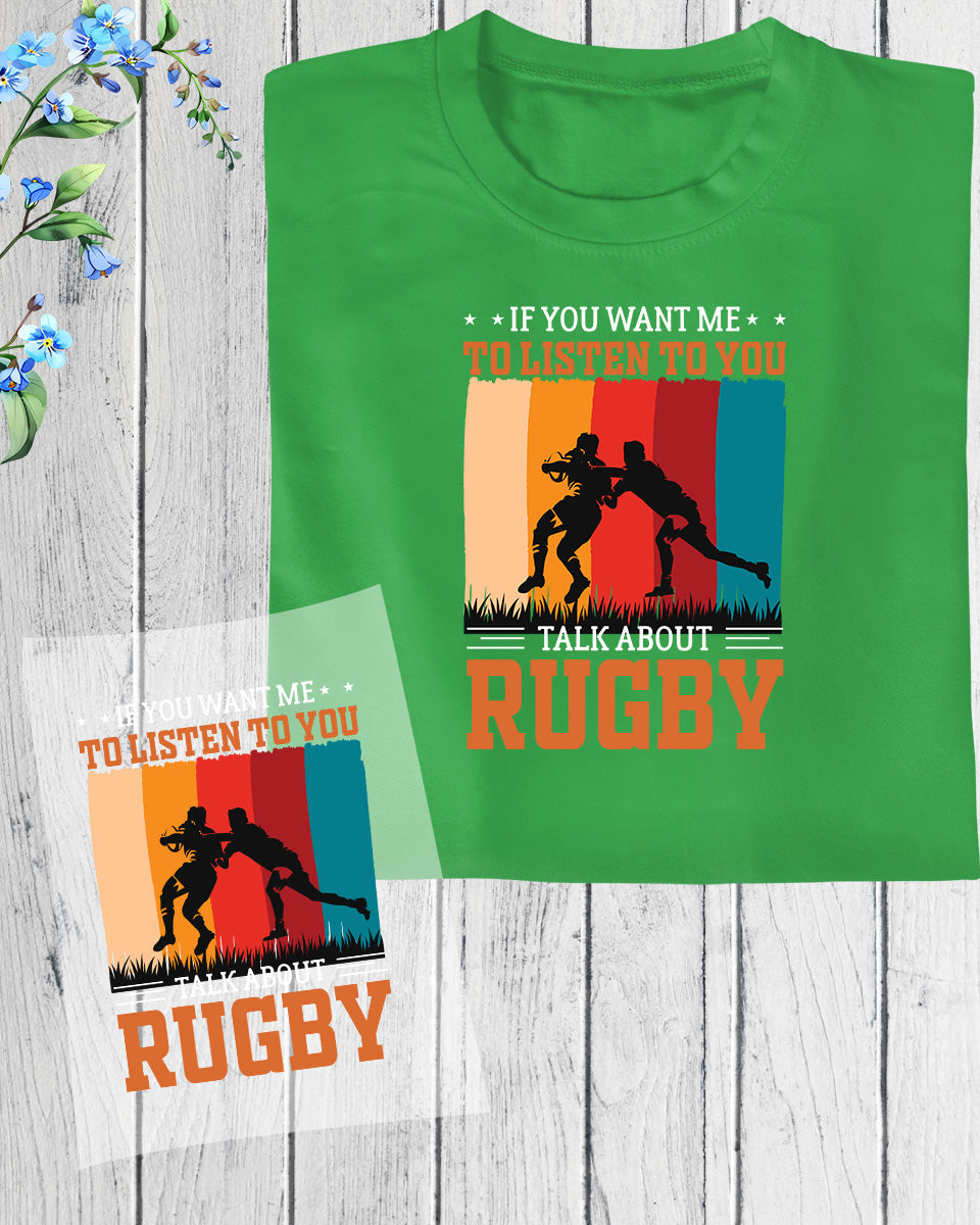 Rugby Player Gifts DTF Transfer Sheets