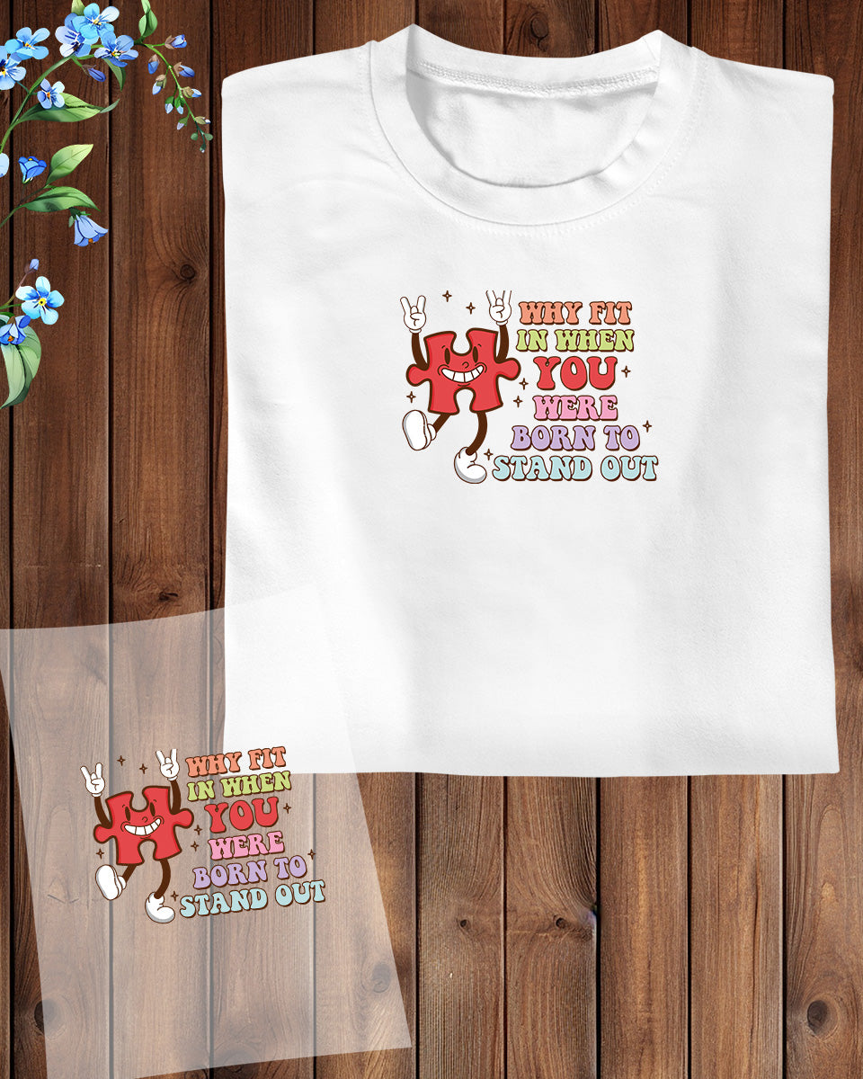 Funny autism t shirts DTF Transfer Film