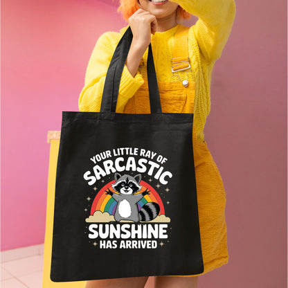 Your Little Ray of Sarcastic Sunshine DTF Transfer Ready to Press, Funny Raccoon Heat Transfer For Shirt, Sassy Raccoon UV Sticker Prints