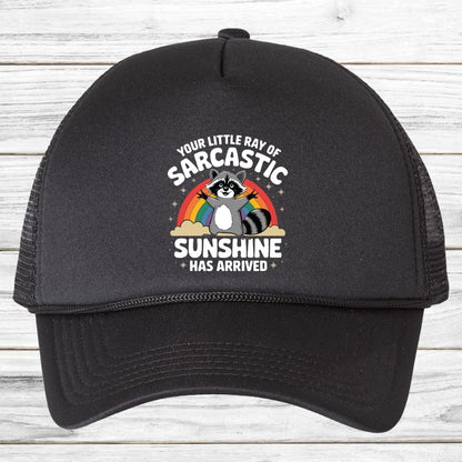 Your Little Ray of Sarcastic Sunshine DTF Transfer Ready to Press, Funny Raccoon Heat Transfer For Shirt, Sassy Raccoon UV Sticker Prints