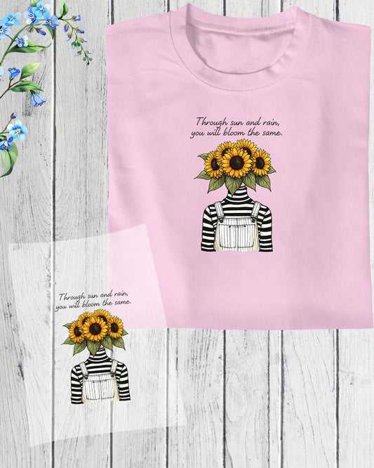 Sunflower Shirt for Men DTF Transfer Film